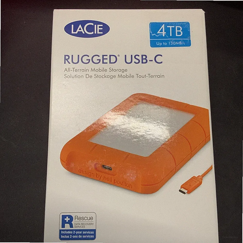 4TB External Drive USB C - LaCie - Rugged 4TB External USB-C, STFR4000800