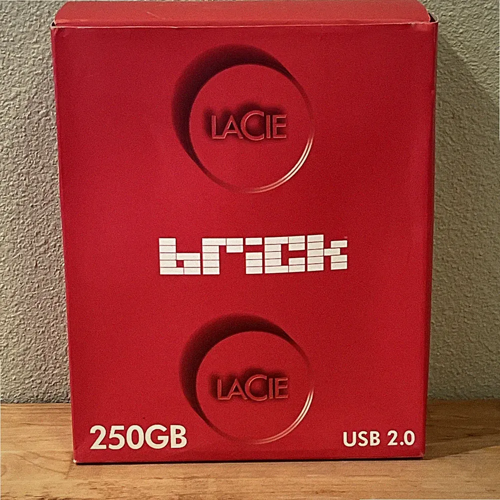 LaCie Brick External Hard Drive 250GB New In Open Box