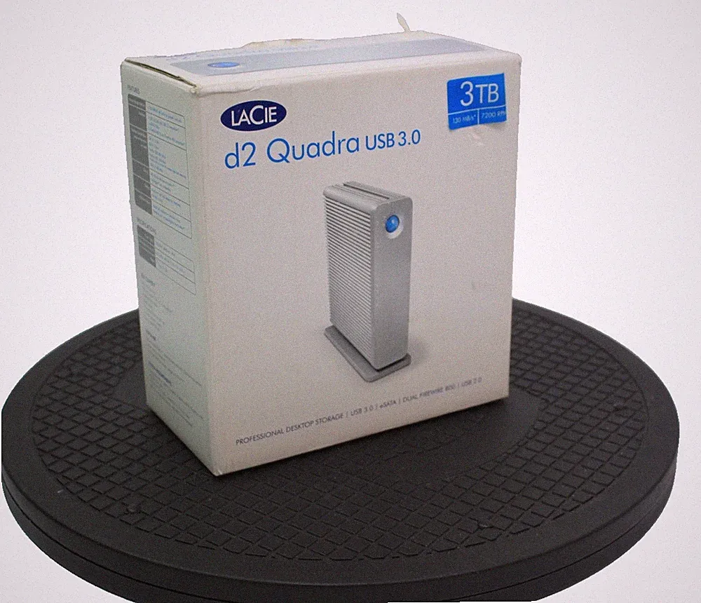 Lacie D2 QUADRA V3 3TB External Hard Drive E Sata Firewire 800 7200RPM In Box