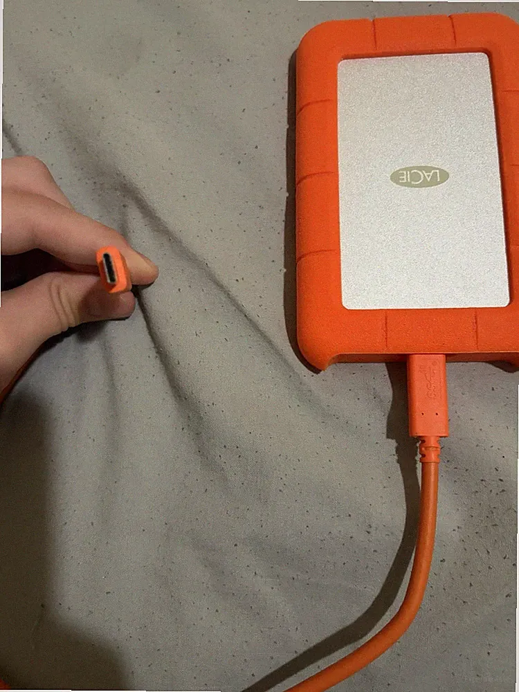 LaCie Rugged External Hard Drive USB-C Orange Silver Type External Drive